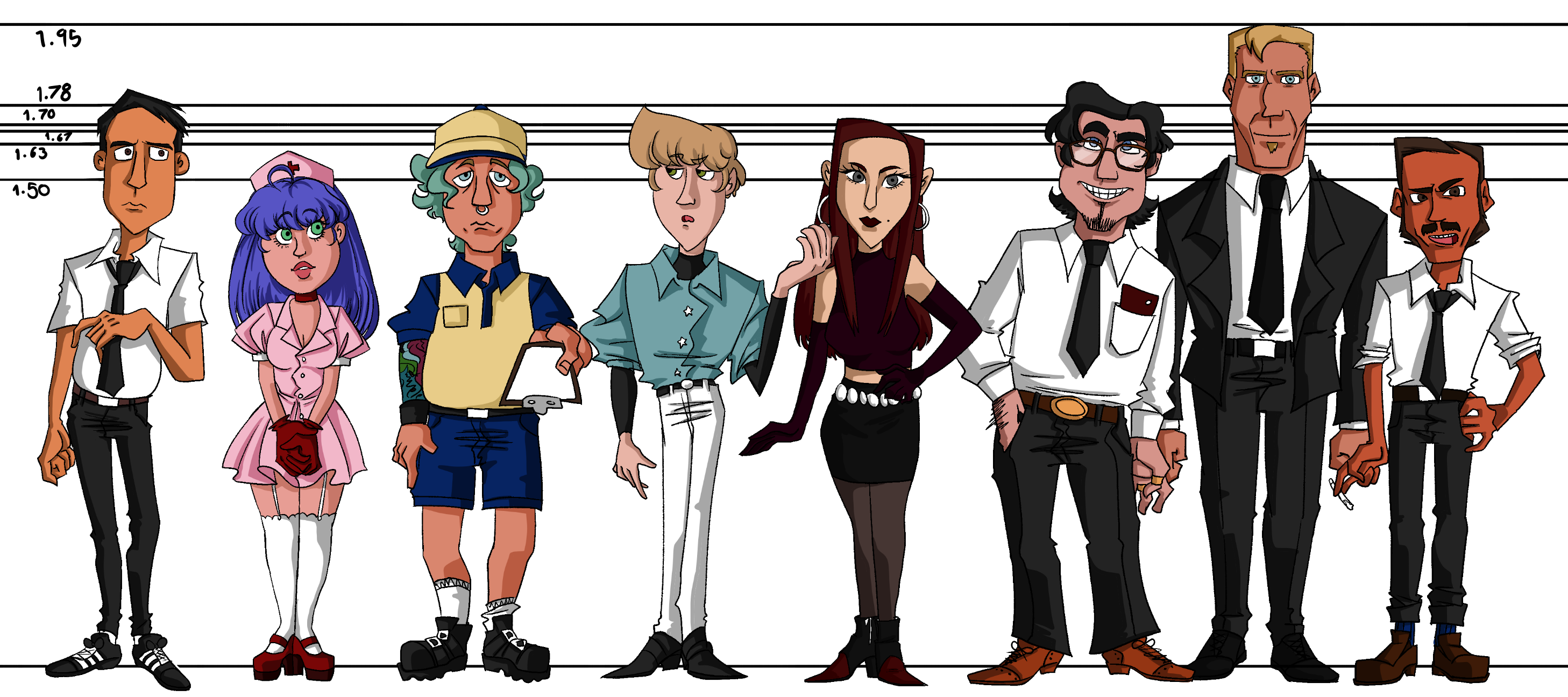 Personajes estilo caricatura