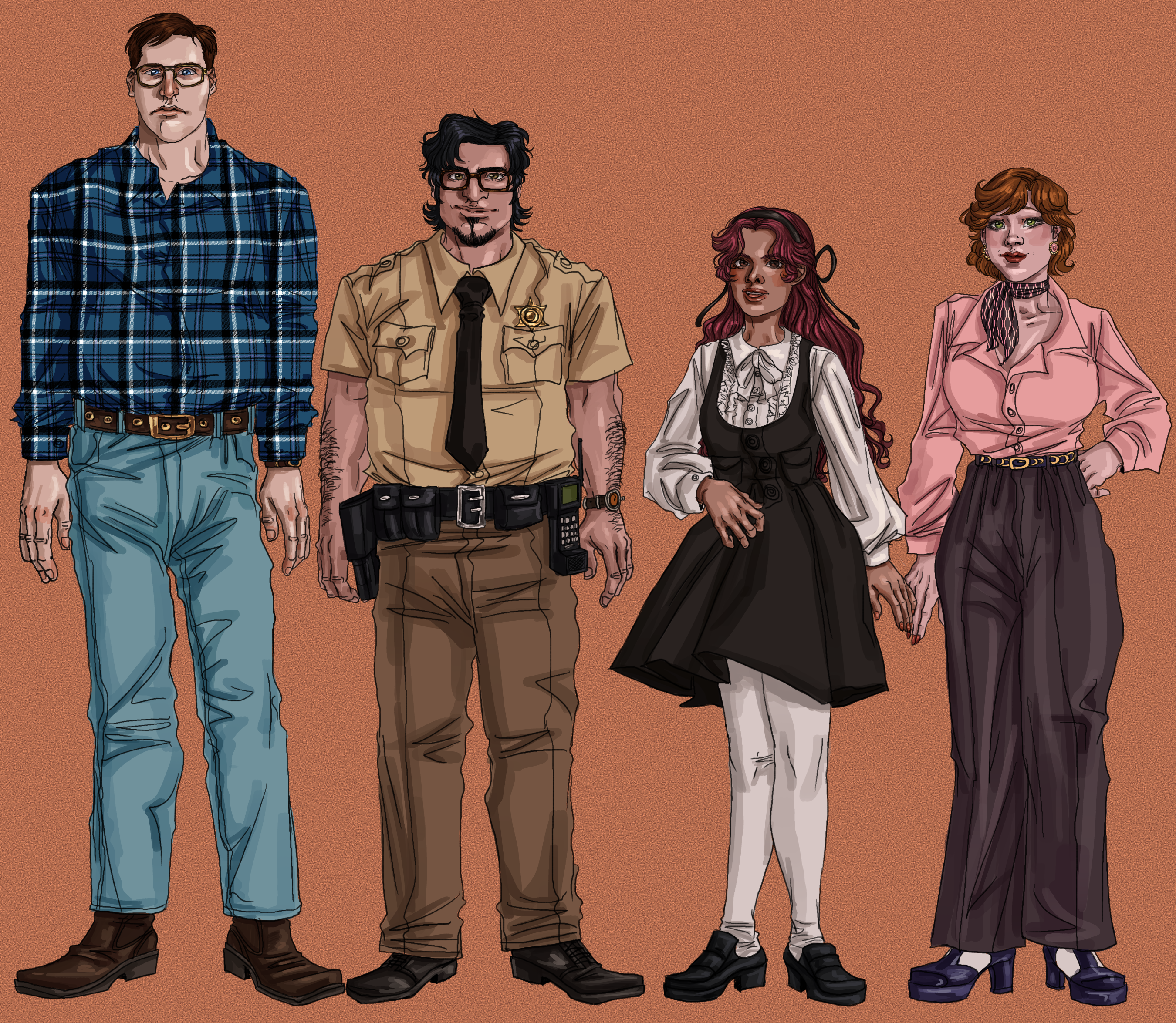 personajes en los 70's